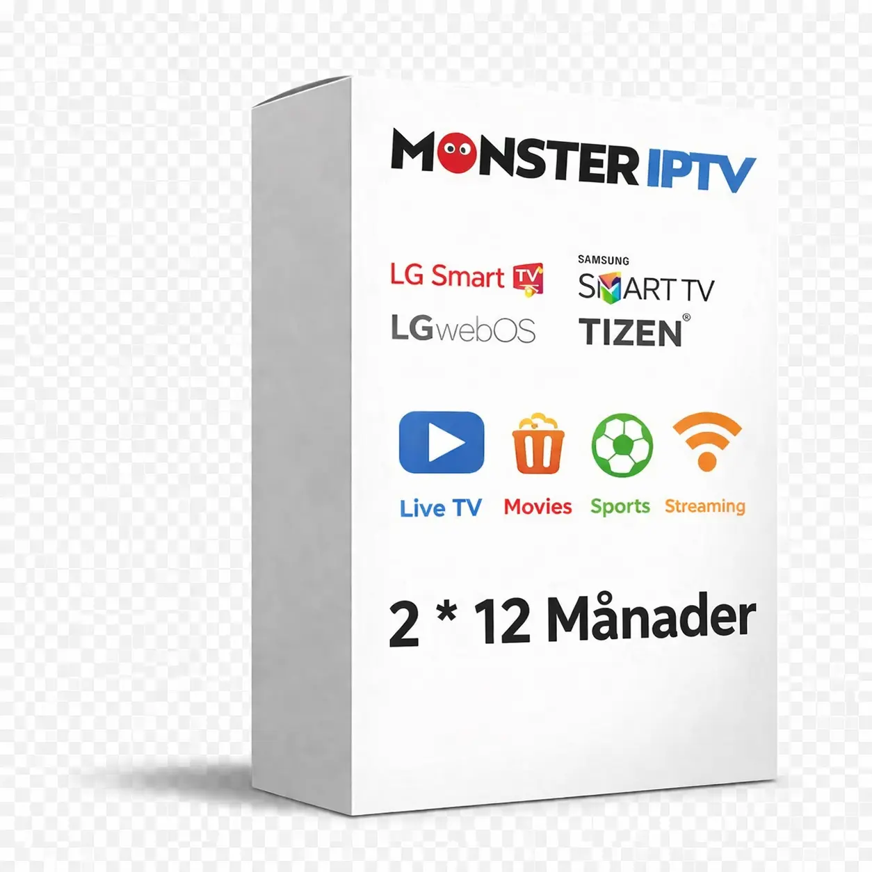 Monster IPTV 12 månader Med 2 anslutningar